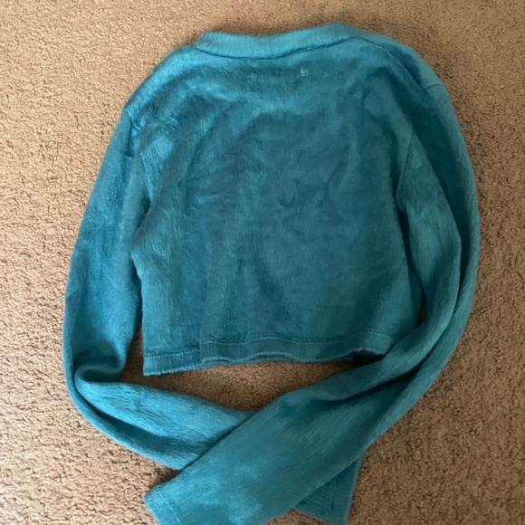 Urban Outfitters Electric Blue Fuzzy Long Sleeve Sweater - Picture 3 of 5